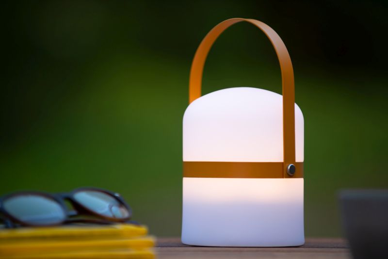 Lucide LITTLE JOE - Stolná lampa Outdoor - Ø 10 cm - LED Rozm. - 1x0,3W 3200K - IP44 - 3 StepDim - Hnedá